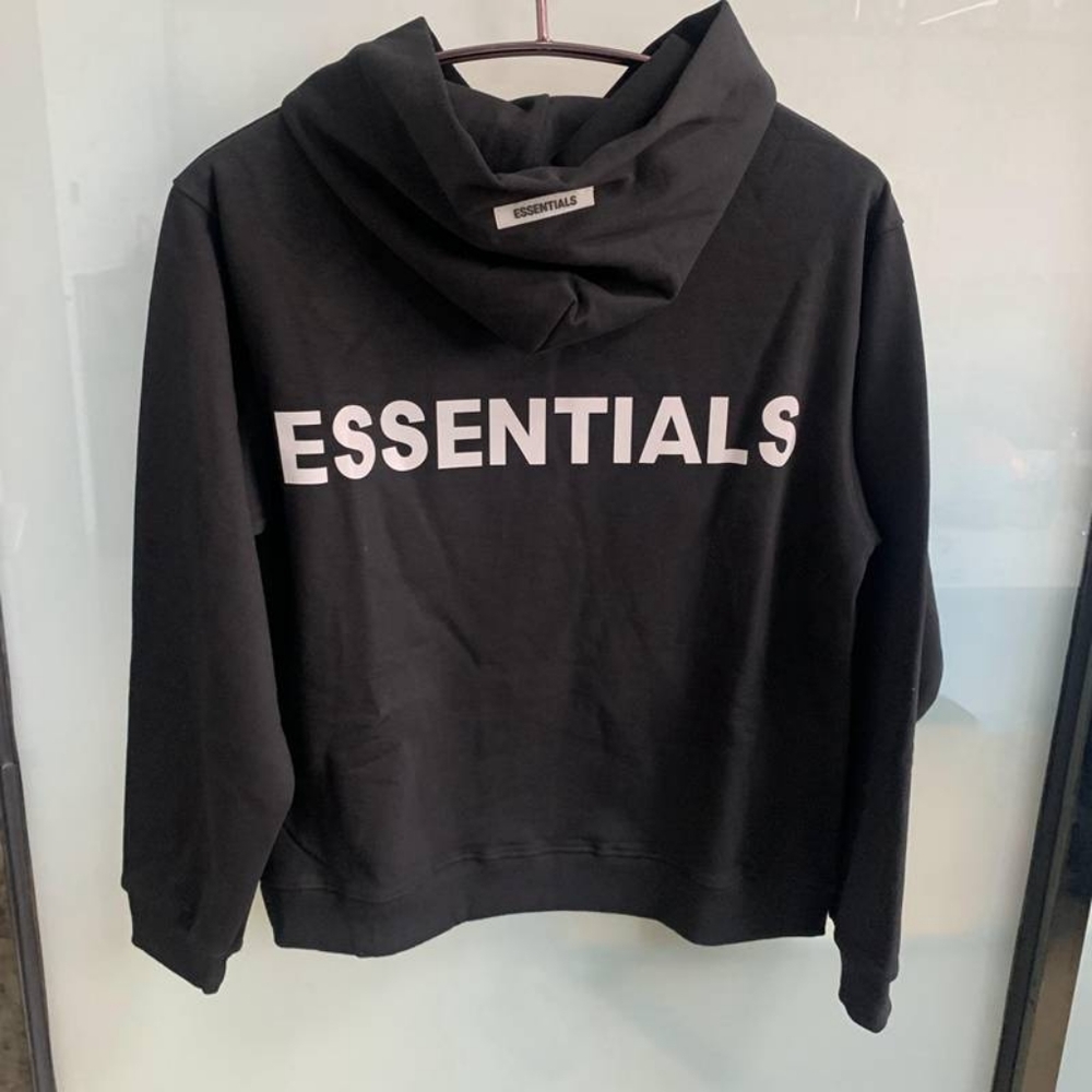 Fear of god Black reflective hoodie